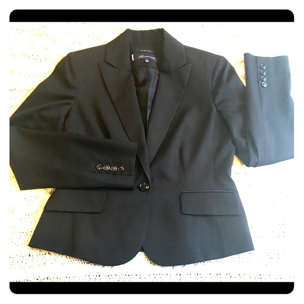 Anne Klein Black Single-Button Blazer, size 4